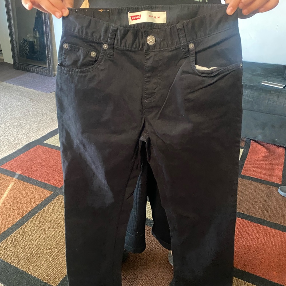 Levi’s jeans black size 14Reg W27 L27 kids